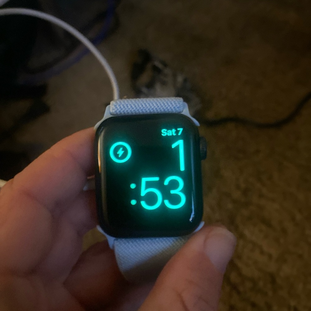 Smartwatch with Black Display and Gray Band